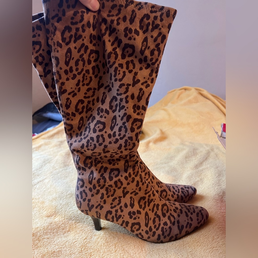 Leopard Heel boots
